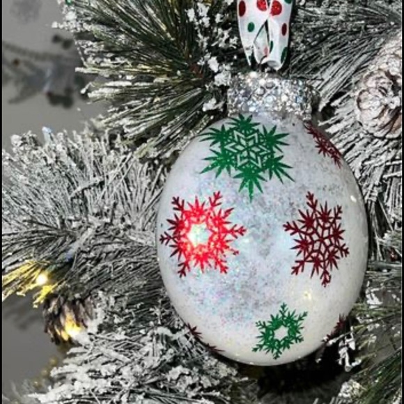 Christmas Ornament Gift| Boho Ornament| Glittery Vinyl Ornament| Personalized - Picture 3 of 4